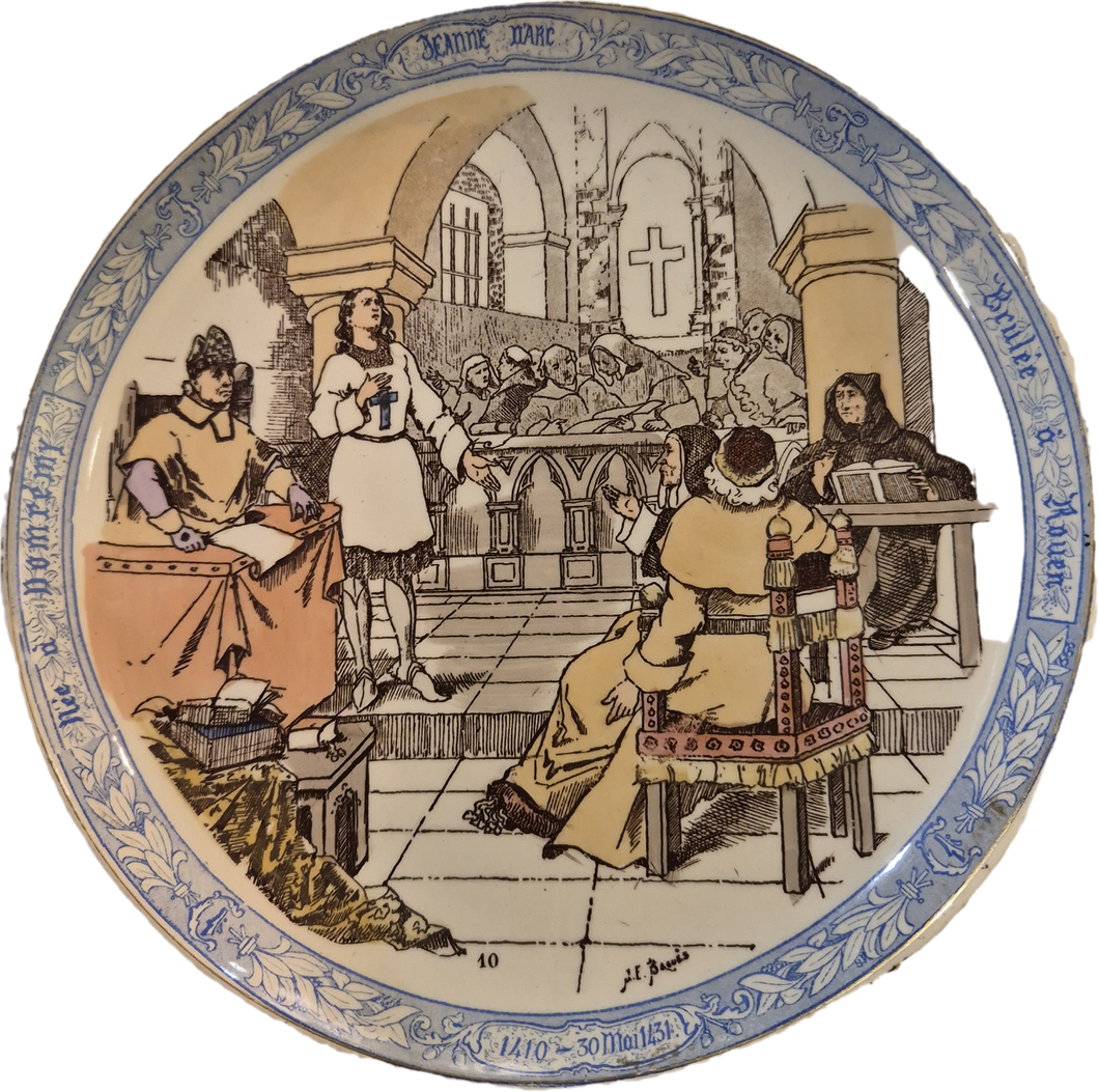 Assiette « vie de Jeanne d’Arc » N° 10